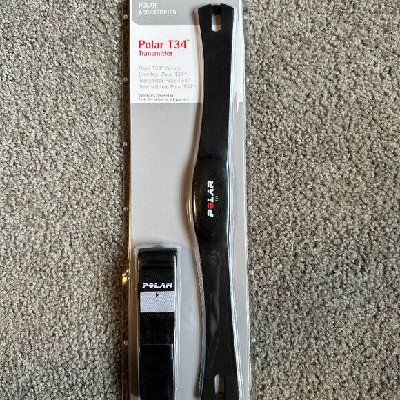 Polar T34 Transmitter Black Running Heart Rate Monitor Exercise NEW in Package - Picture 1 of 2